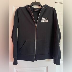 Harley-Davidson Black Zip-Up Sweatshirt